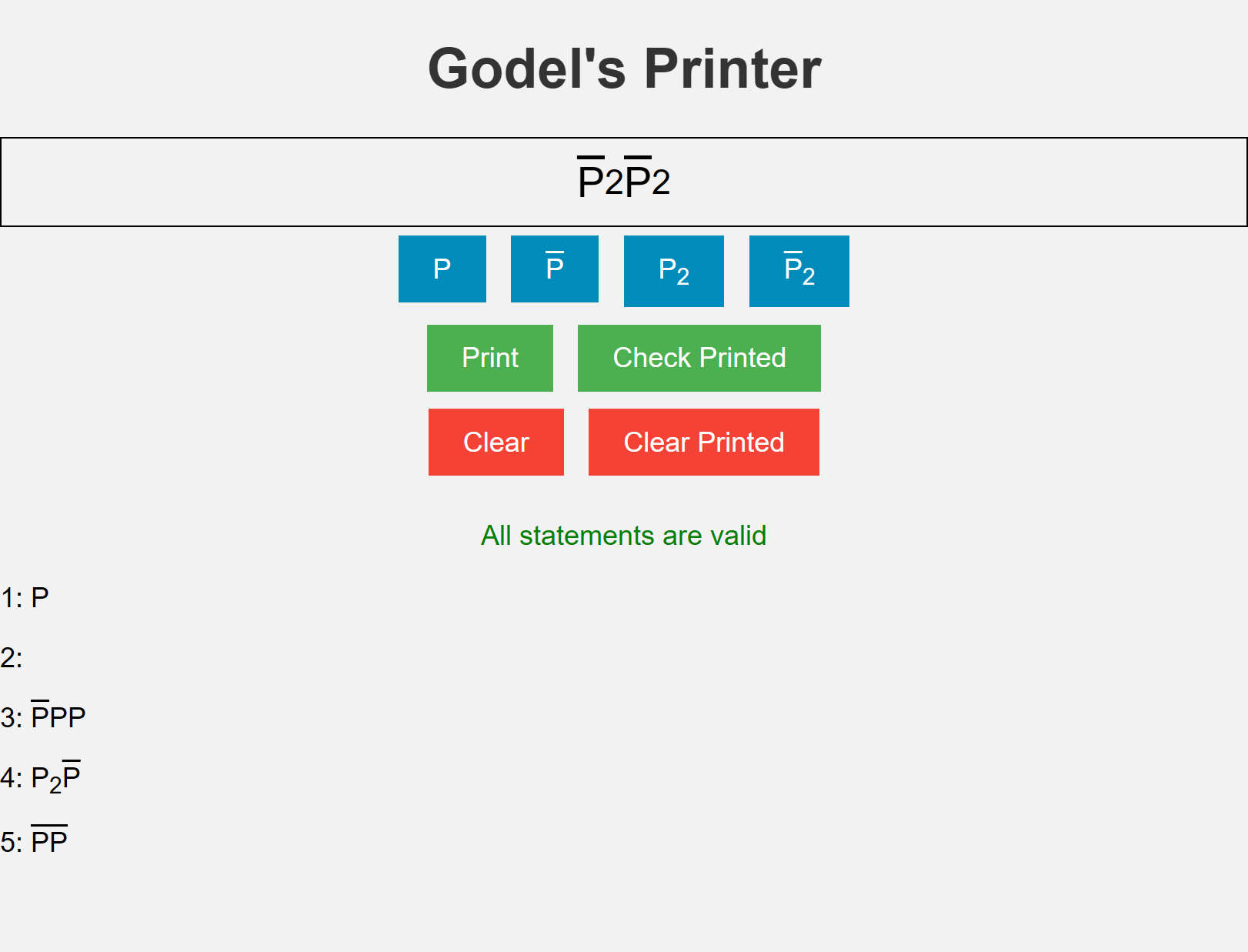 Godel's Printer